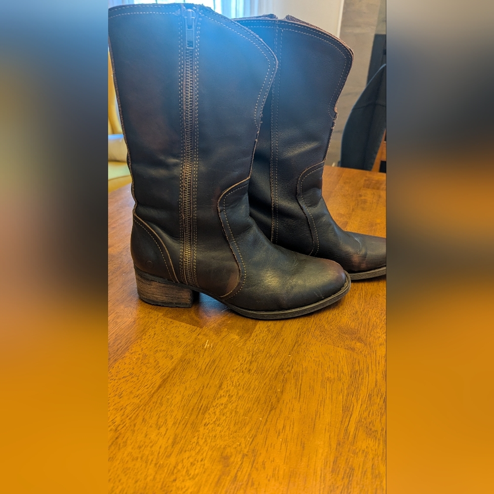 Born Brown Leather Women's Boots - Picture 2 of 9